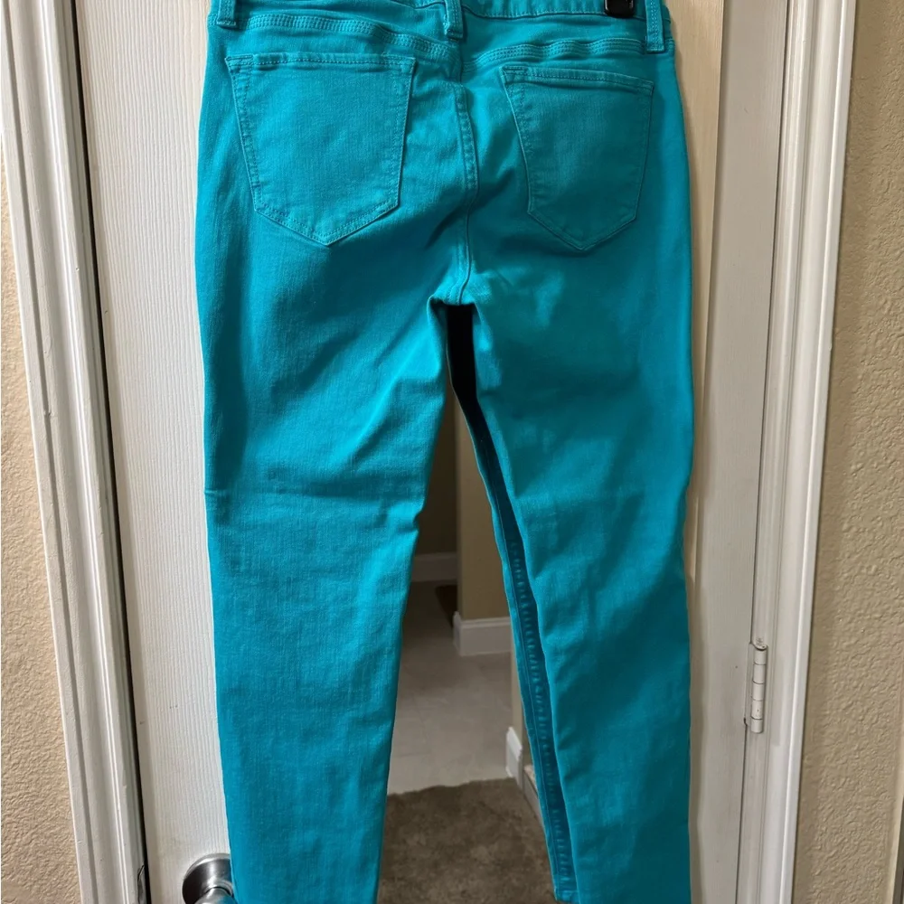 TWO PAIR!! STYLUS Women's Vibrant turquoise Jeans and red d.jeans bundle - Picture 7 of 9